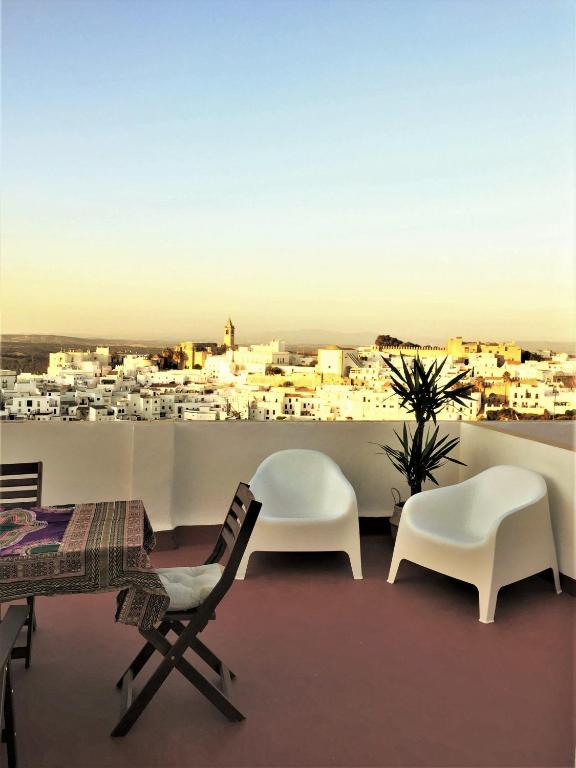 Balkón alebo terasa v ubytovaní CASA MOLINERO con encanto y maravillosa terraza con vistas VFT/CA/05921