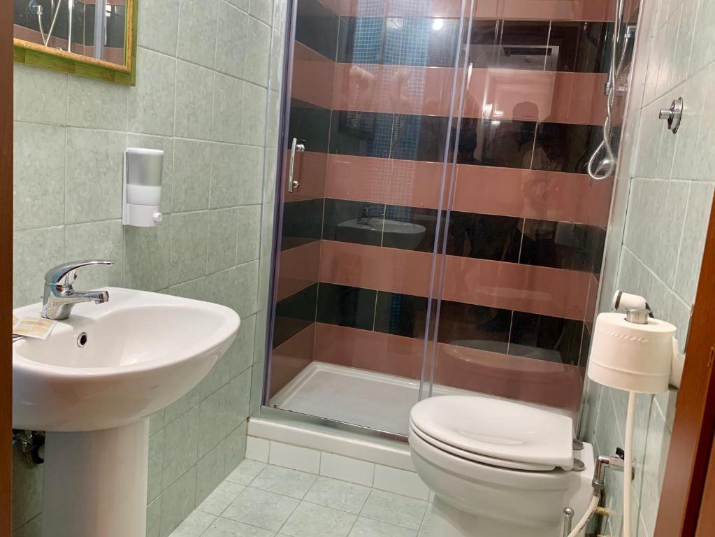 Koupelna v ubytování Casa Fanti 57