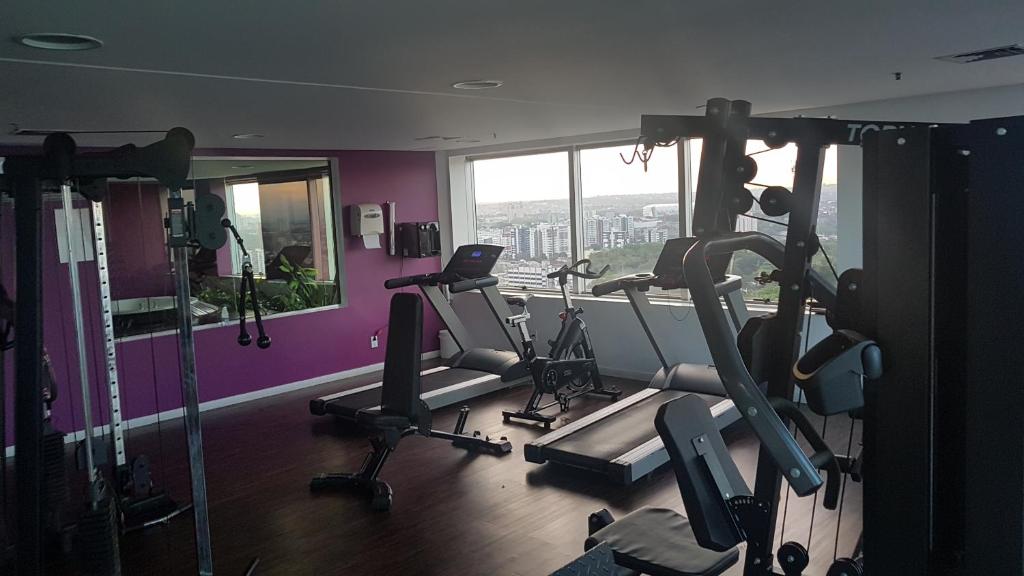 Fitness centrum a/nebo fitness zařízení v ubytování Flat Manaus