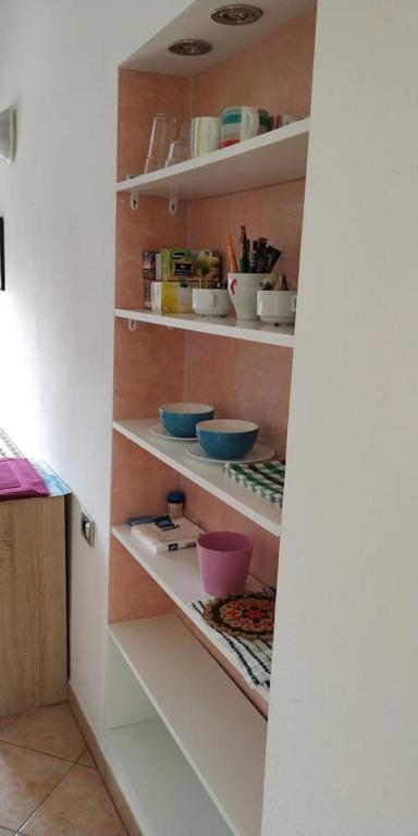 Kuchyňa alebo kuchynka v ubytovaní eco Studio