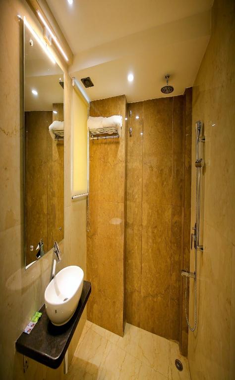Koupelna v ubytování Hotel Moti Palace