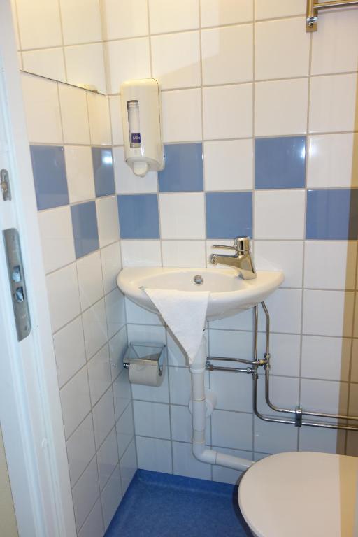 Koupelna v ubytování Hotell Svanen