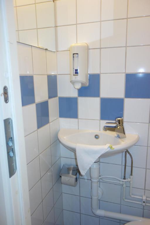 Koupelna v ubytování Hotell Svanen