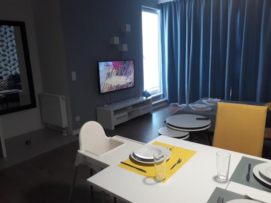 TV a/nebo společenská místnost v ubytování Apartament SenGA