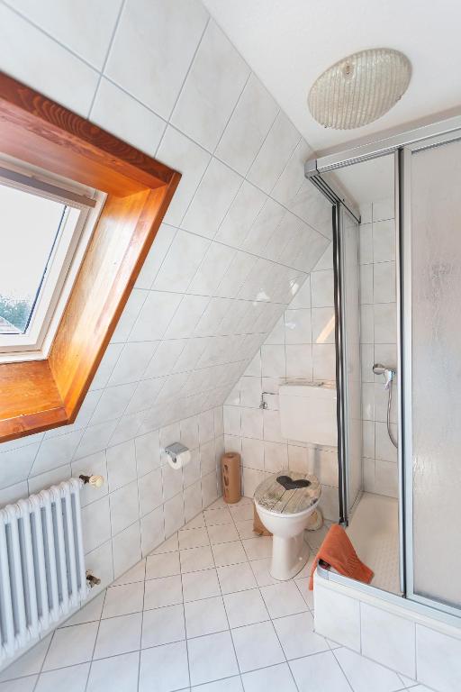 Koupelna v ubytování Hotel Silberdistel
