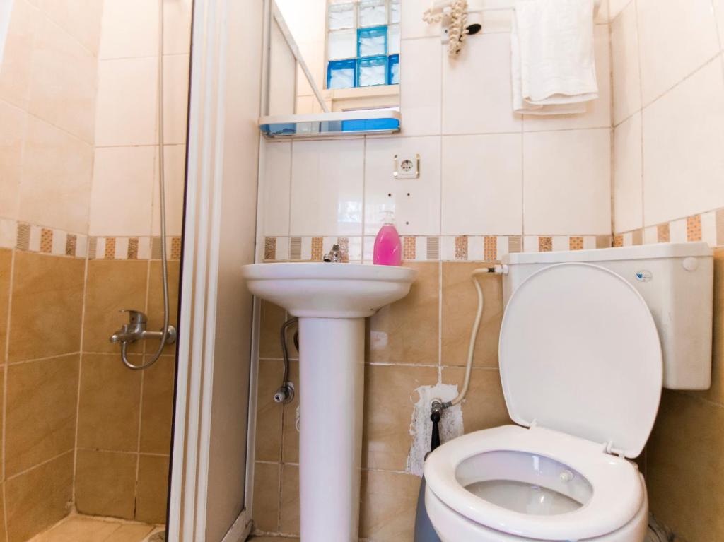 a bathroom with a toilet and a sink at guest house sultanahmet in Istanbul
