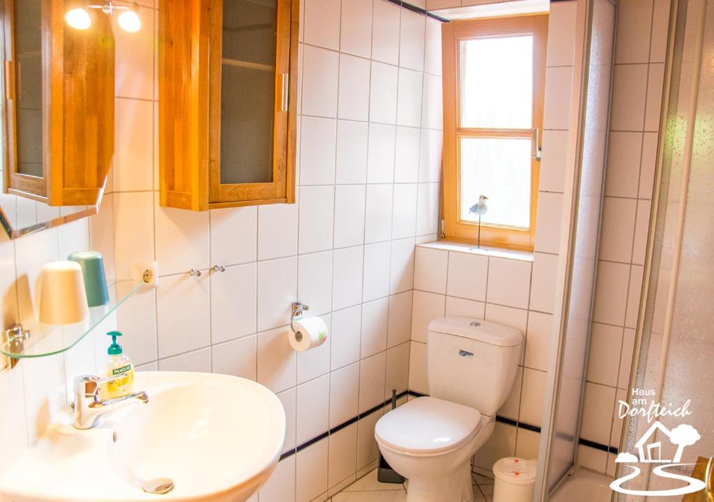 Koupelna v ubytování Haus am Dorfteich Fehmarn