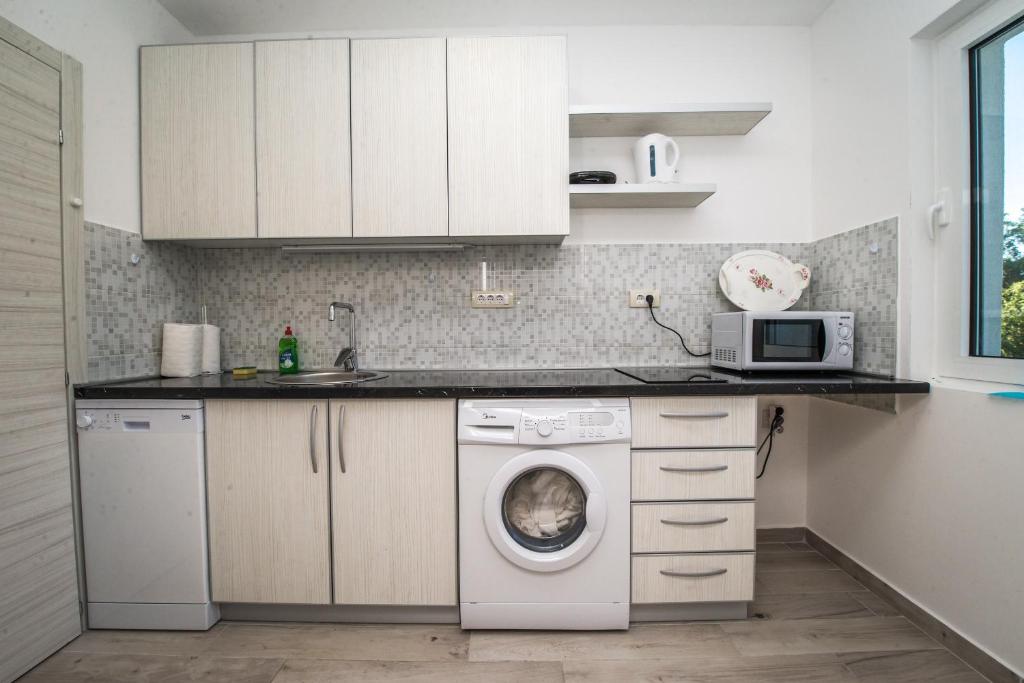 Kuchyň nebo kuchyňský kout v ubytování Apartment Vrutak