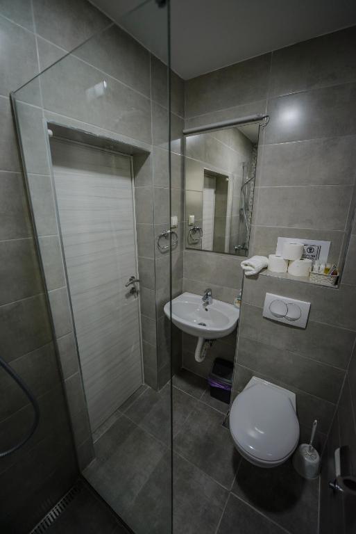 Koupelna v ubytování Apartment Vrutak