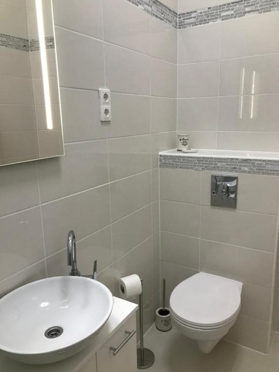 Kúpeľňa v ubytovaní Bervia Apartman