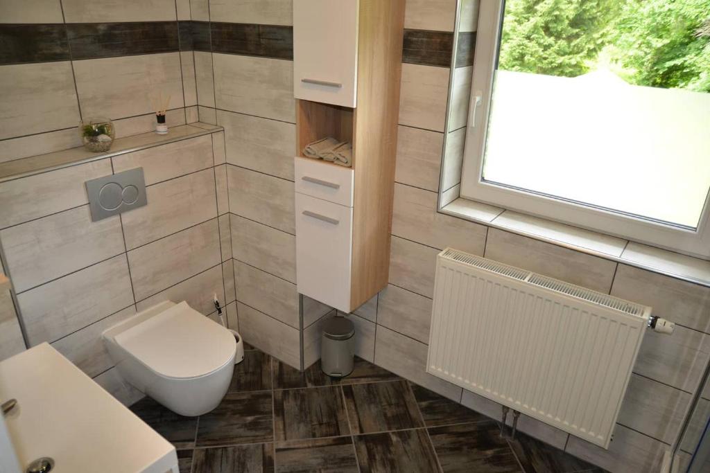 Koupelna v ubytování Apartmaji Gaby