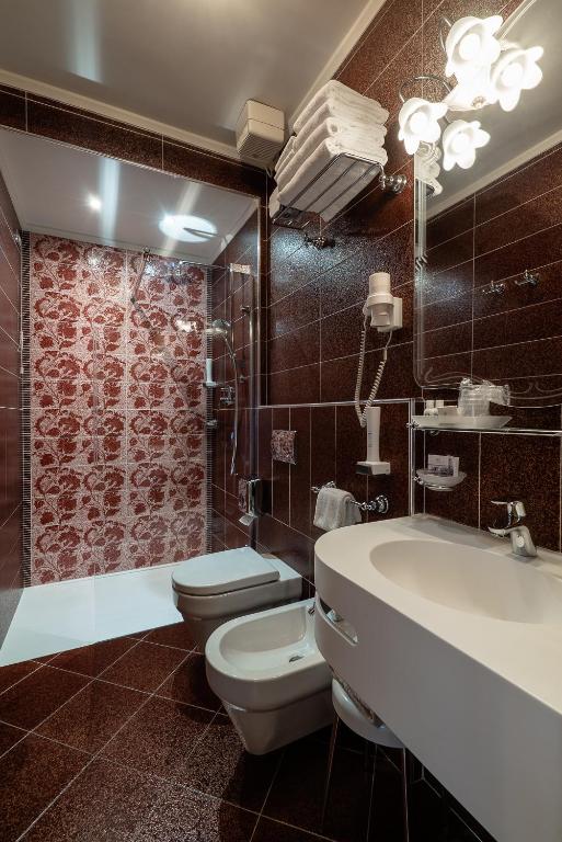 Koupelna v ubytování Hotel Spessotto