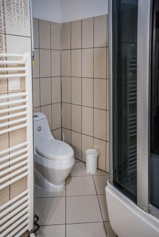Koupelna v ubytování Virág Vendégház