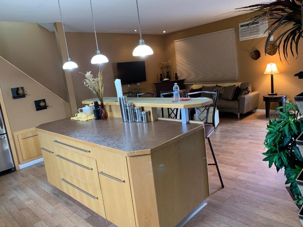 Kuchyň nebo kuchyňský kout v ubytování Dauphin Inn Express