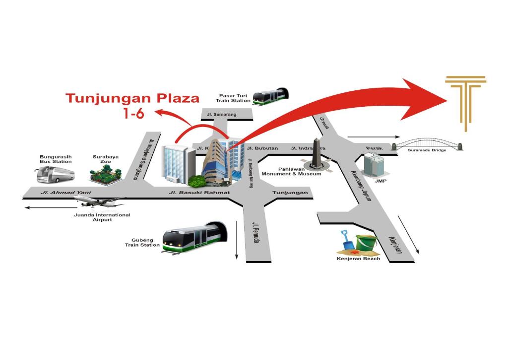 Půdorys ubytování Tunjungan Hotel