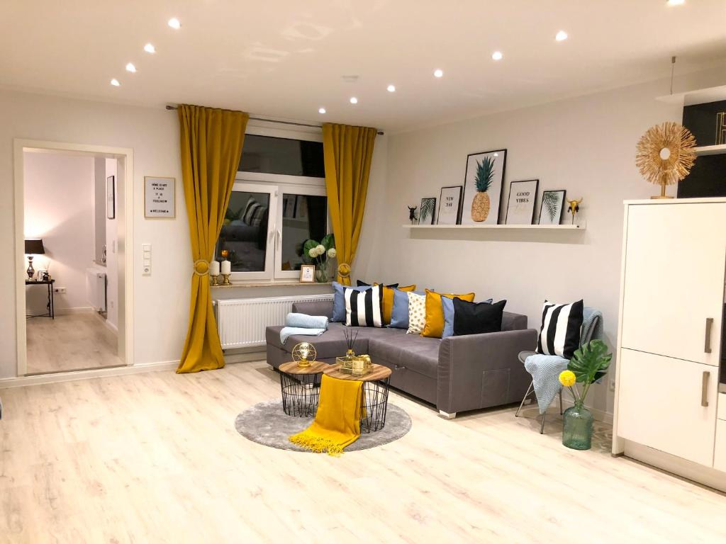 Posezení v ubytování Ferienwohnung Domizil am Delft Emden
