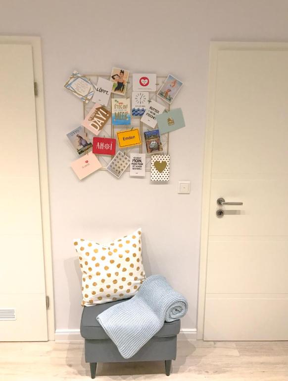 Posezení v ubytování Ferienwohnung Domizil am Delft Emden