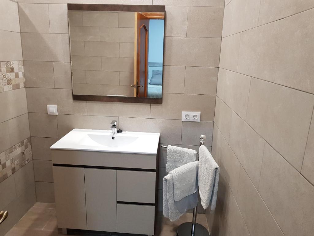 Koupelna v ubytování El Manantial B&B