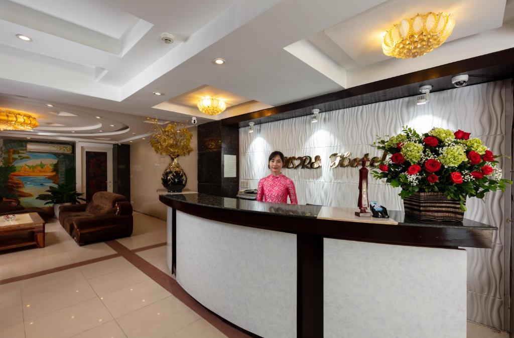 Vstupní hala nebo recepce v ubytování Hanoi Amore Hotel & Travel