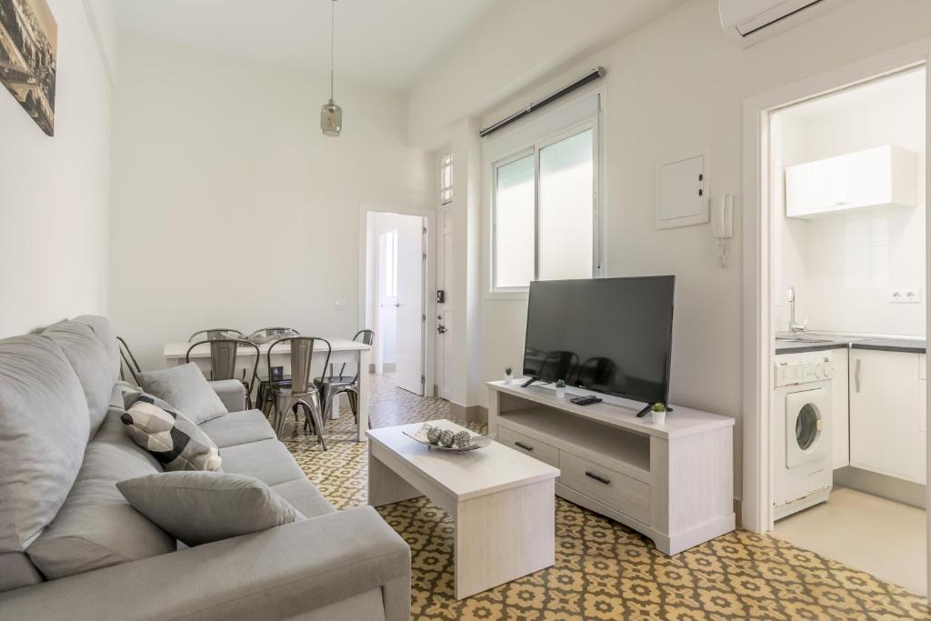 A television and/or entertainment centre at AoA San Lorenzo Apartment