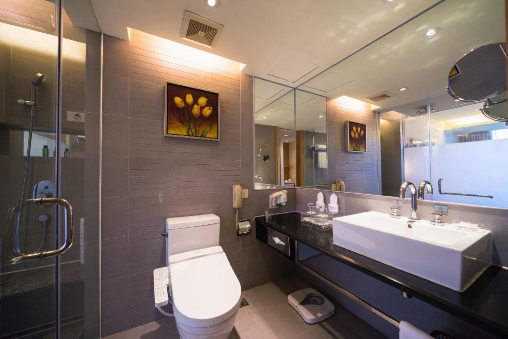 Koupelna v ubytování Shenzhen Longgang Rivan Hotel