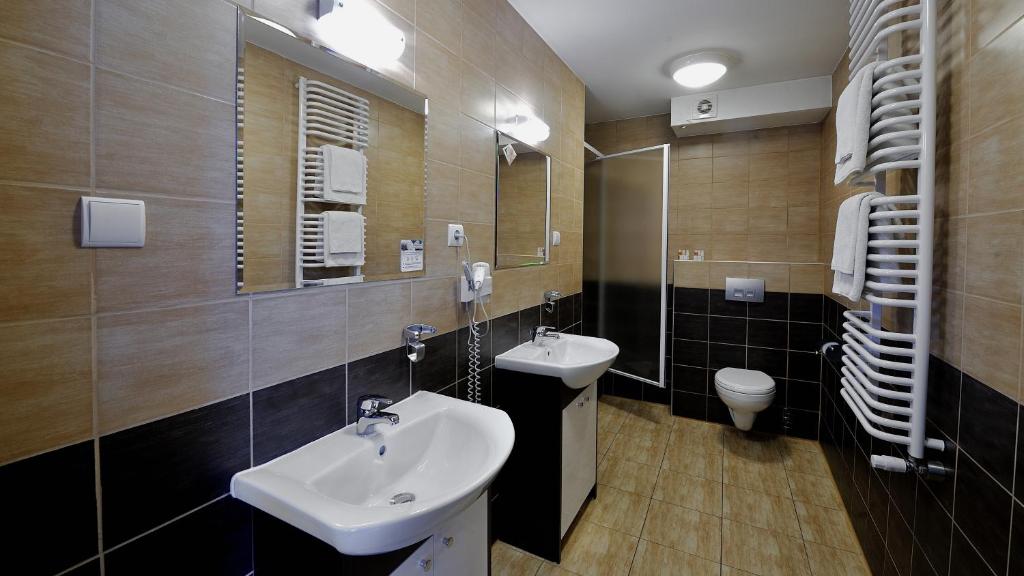 Koupelna v ubytování Hotel Diament Spodek