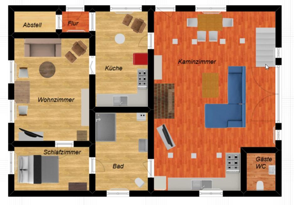 Půdorys ubytování Ferienwohnung Gartenblick
