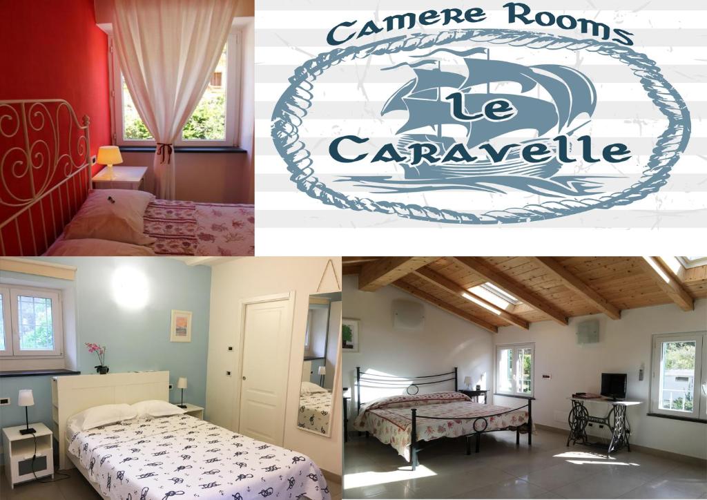 Postel nebo postele na pokoji v ubytování Affittacamere Le Caravelle