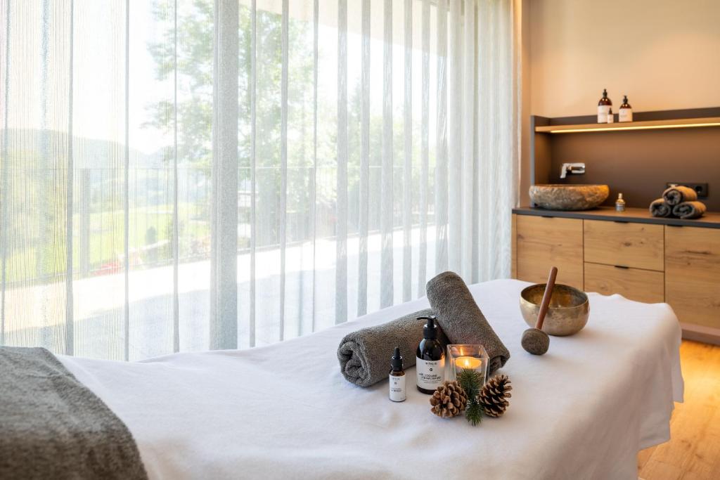 Postel nebo postele na pokoji v ubytování Hotel Sonnenheim