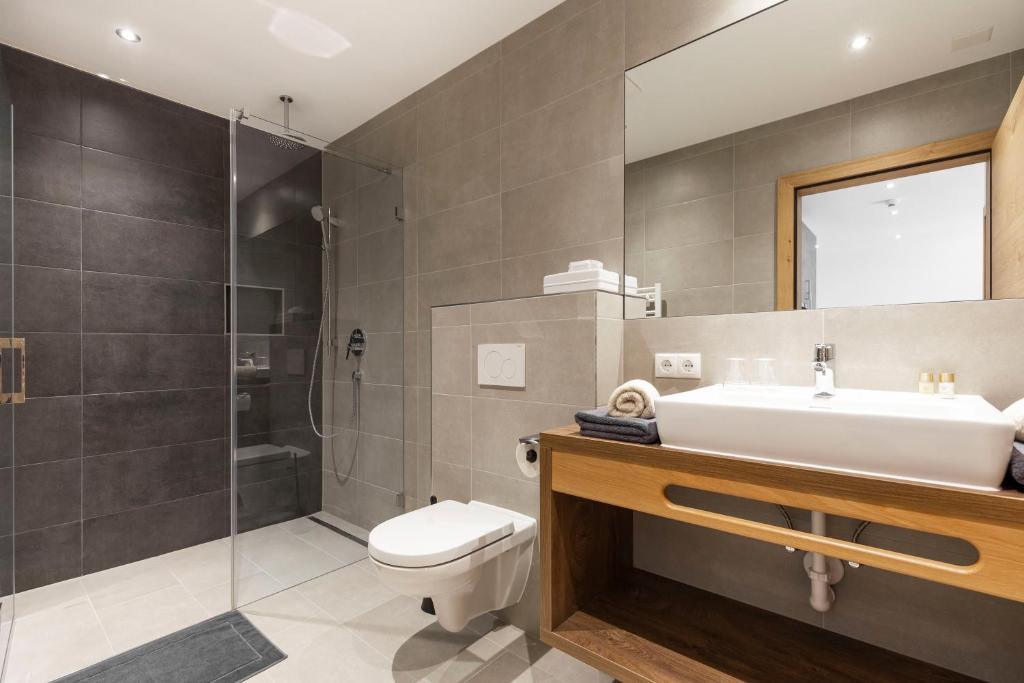 Koupelna v ubytování Aparthotel Lerch