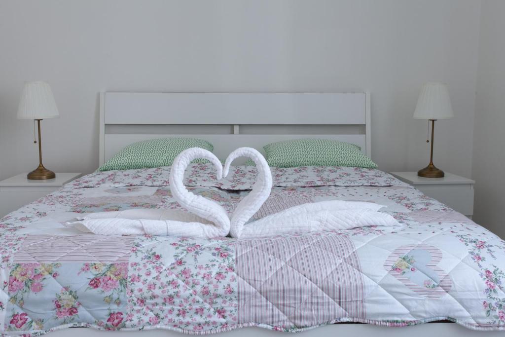
Posteľ alebo postele v izbe v ubytovaní Apartman Lux
