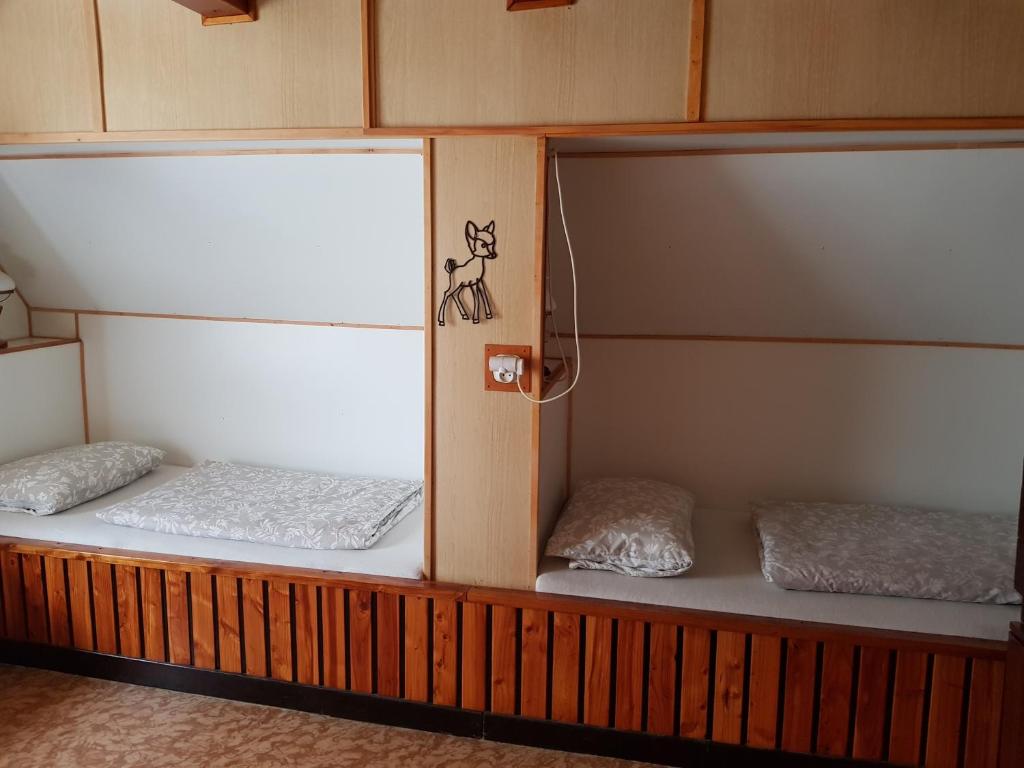 Postel nebo postele na pokoji v ubytování Chata Grejdy