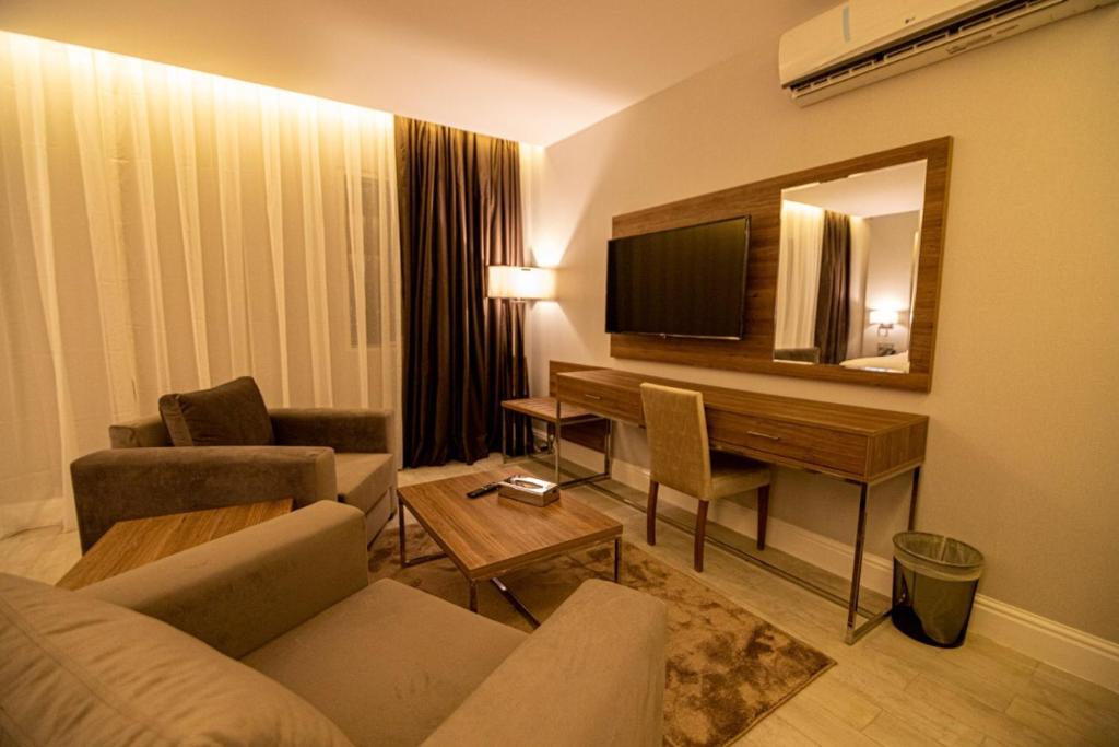Posezení v ubytování قولدن سكوير طريق الرياض Golden Square Riyadh Road