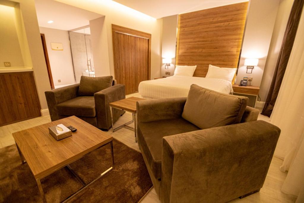 Posezení v ubytování قولدن سكوير طريق الرياض Golden Square Riyadh Road