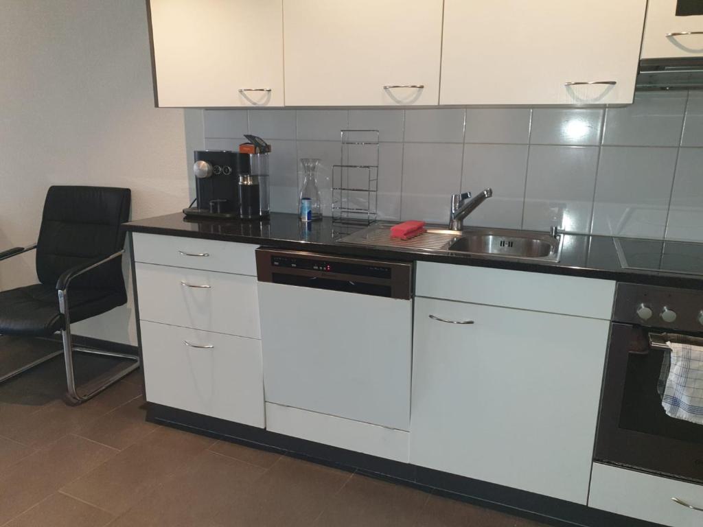 Kuchyň nebo kuchyňský kout v ubytování 3 Doppel Zimmer Apartement in 9320 Arbon