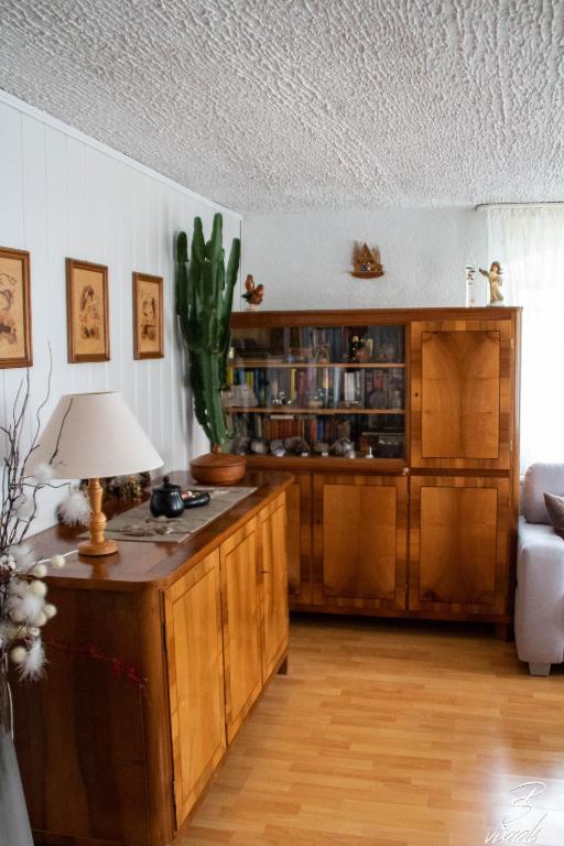 Kuchyň nebo kuchyňský kout v ubytování Ferienwohnung Eulennest