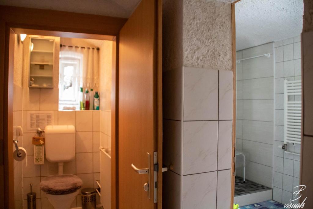 Koupelna v ubytování Ferienwohnung Eulennest