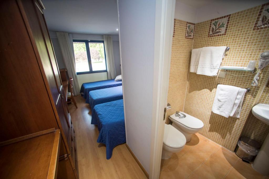 Koupelna v ubytování Hotel Alba