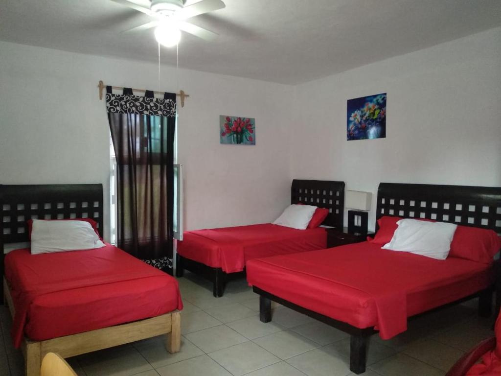 Letto o letti in una camera di Posada San Cristobal