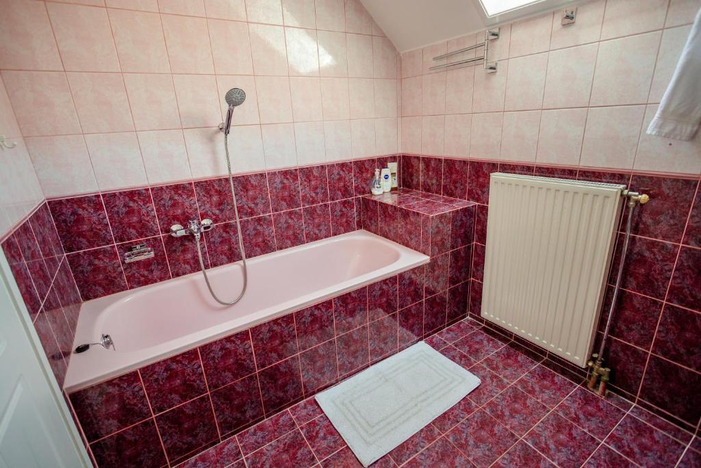 Kúpeľňa v ubytovaní Teraszos vendégház