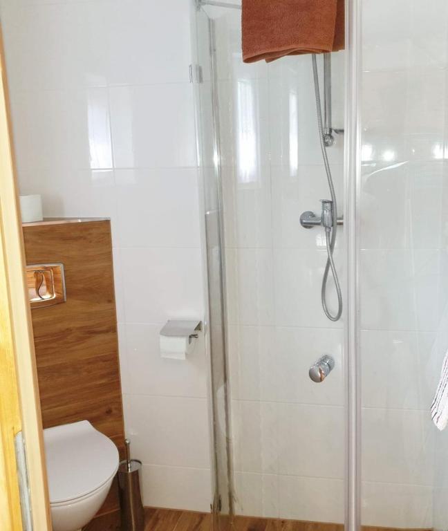 Kúpeľňa v ubytovaní PokojeKajaki DD Swornegacie