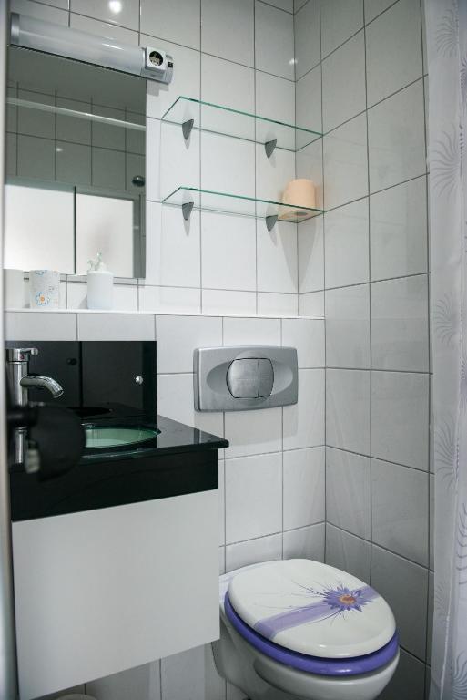 Koupelna v ubytování Hostel M