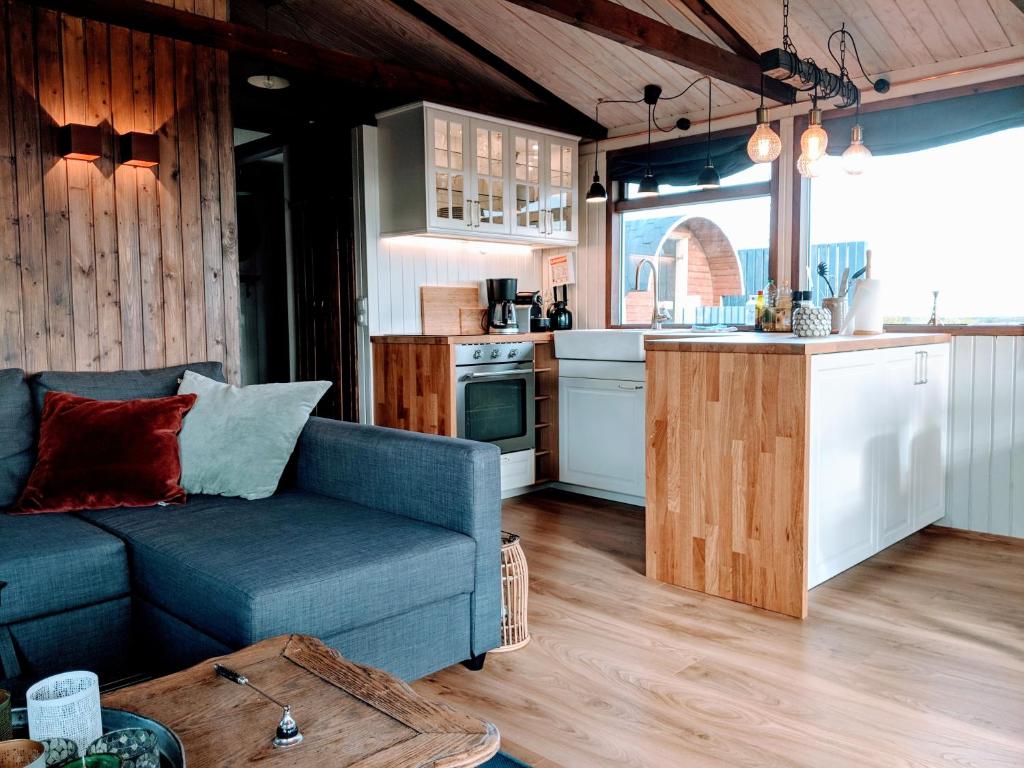 Kuchyň nebo kuchyňský kout v ubytování Mulakot Cosy Cabins