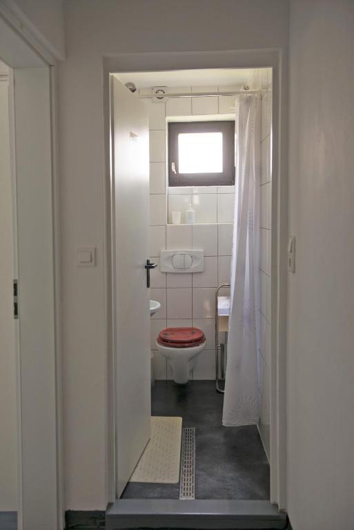 Koupelna v ubytování Hostel M