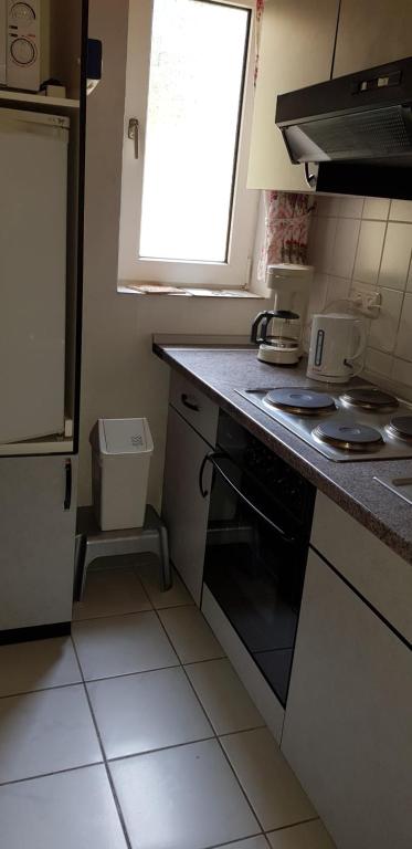 Kuchyň nebo kuchyňský kout v ubytování Hotel Zur Schanze
