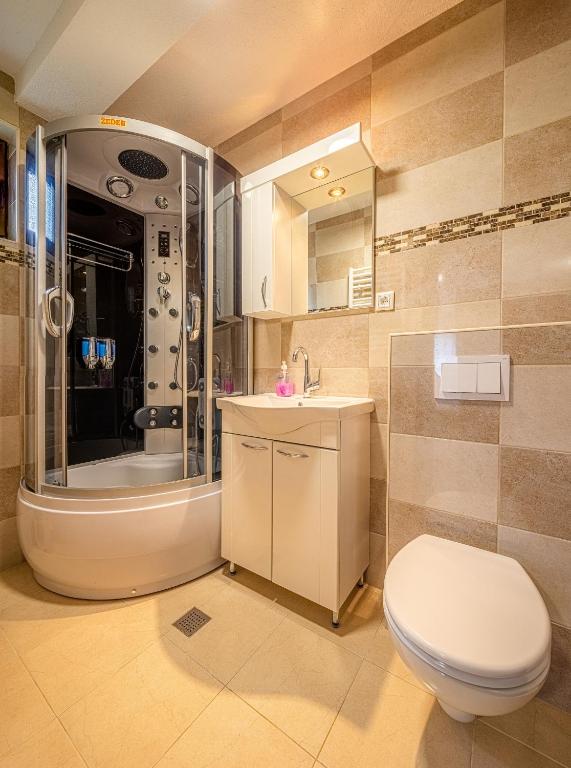 Koupelna v ubytování Apartmani Zeder Plitvička jezera