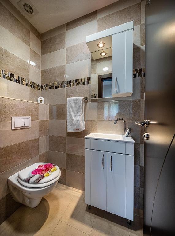 Koupelna v ubytování Apartmani Zeder Plitvička jezera