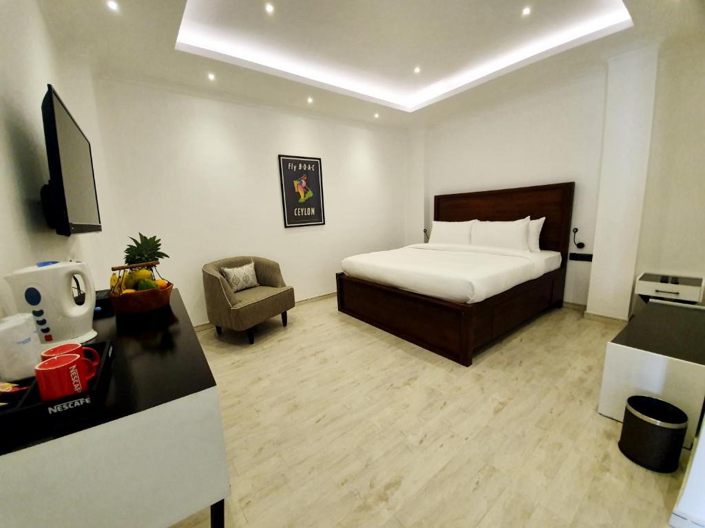 Postel nebo postele na pokoji v ubytování Bed Station 210