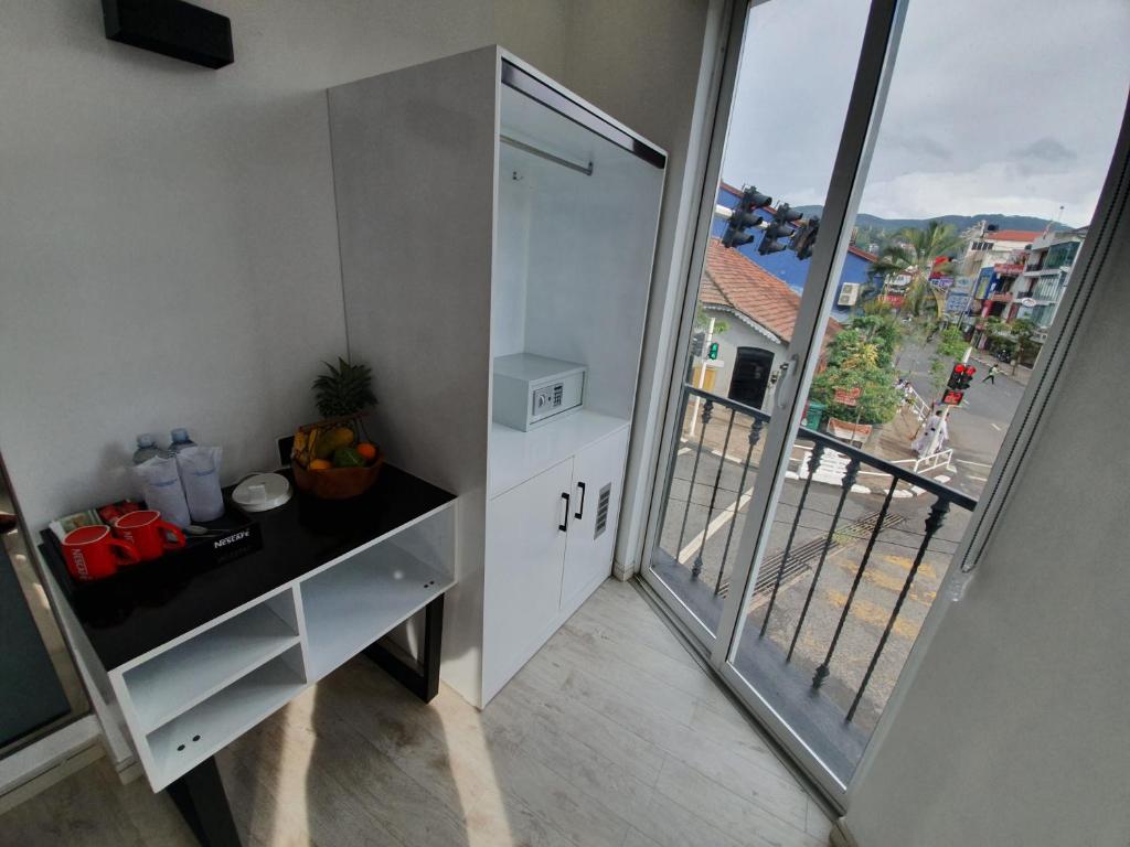 Balkón nebo terasa v ubytování Bed Station 210