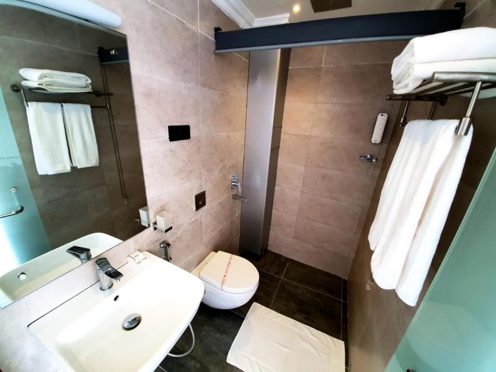 Koupelna v ubytování Bed Station 210